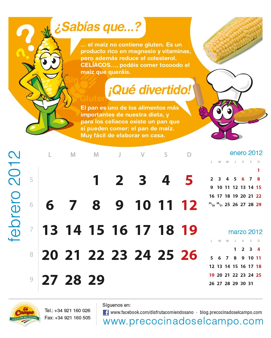 Febrero 2012: El maíz no contiene gluten y reduce el colesterol