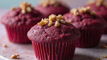 Muffins de Remolacha y Nueces