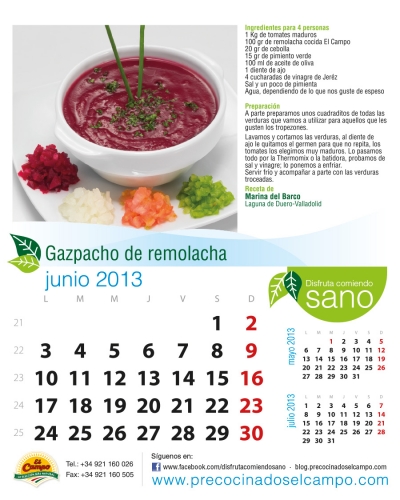 Junio 2013: Gazpacho de remolacha