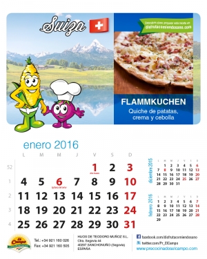 Enero. Flammkuchen. Suiza