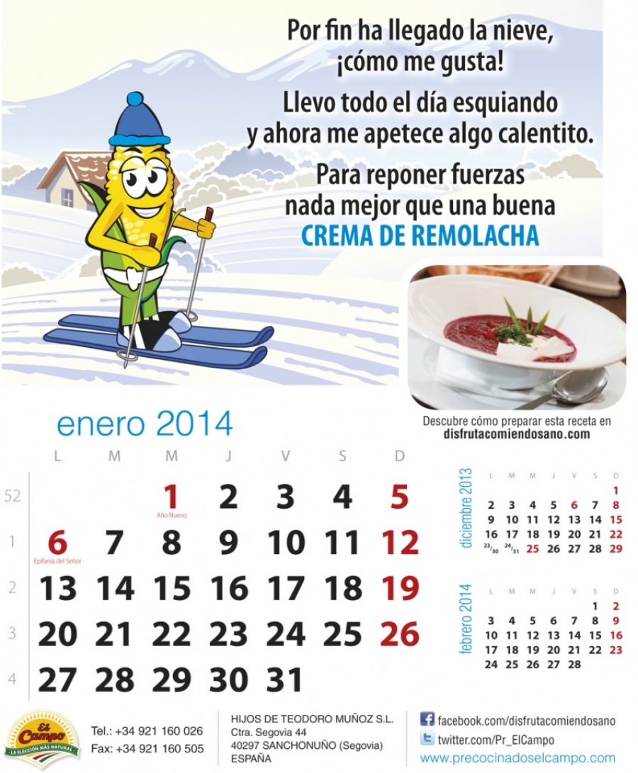 Enero 2014. Esquí y Crema de remolacha