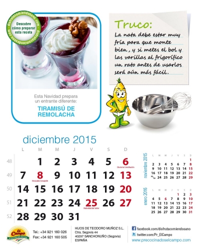 Diciembre. Tiramisú de remolacha