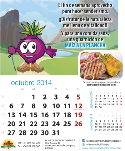 Octubre. Disfruta de la naturaleza. Maíz a la plancha