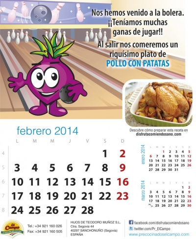 Febrero. Bolera y Pollo con patatas