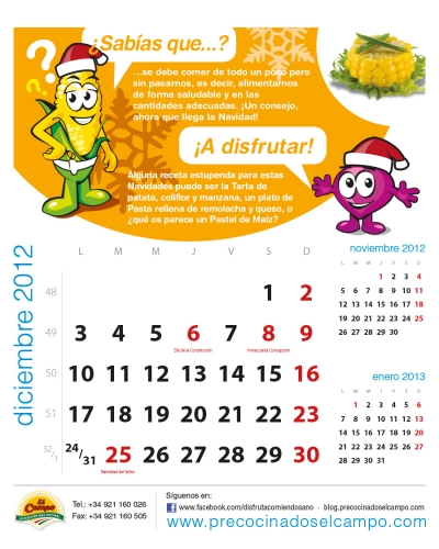 Diciembre 2012: en Navidad controla las cantidades