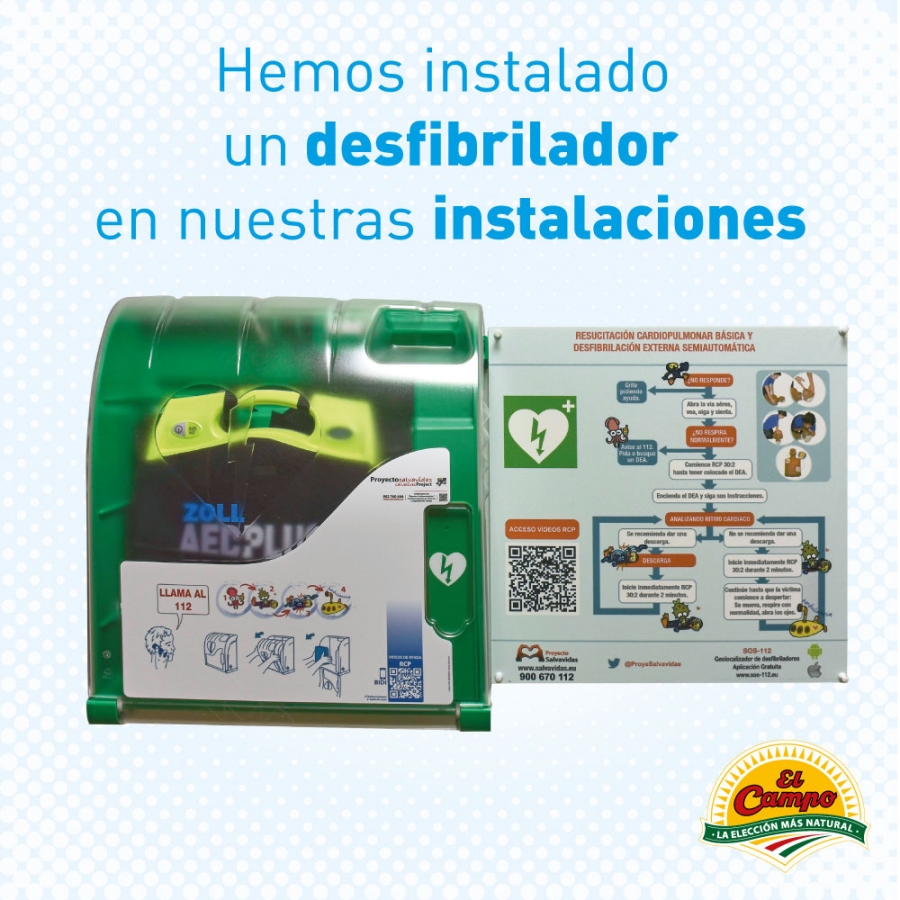 Hemos instalado un desfibrilador en nuestra fábrica