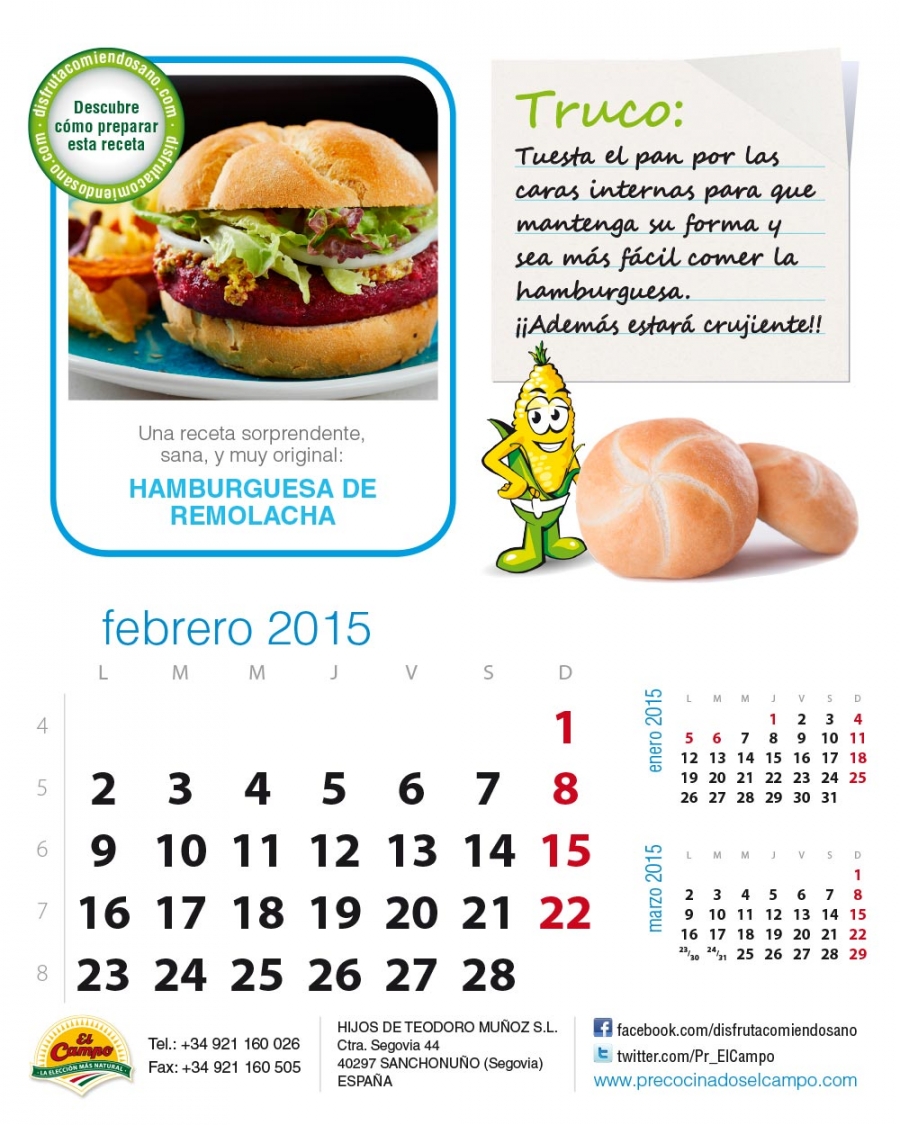 Febrero. Hamburguesa de remolacha