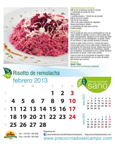 Febrero 2013: Risotto de remolacha