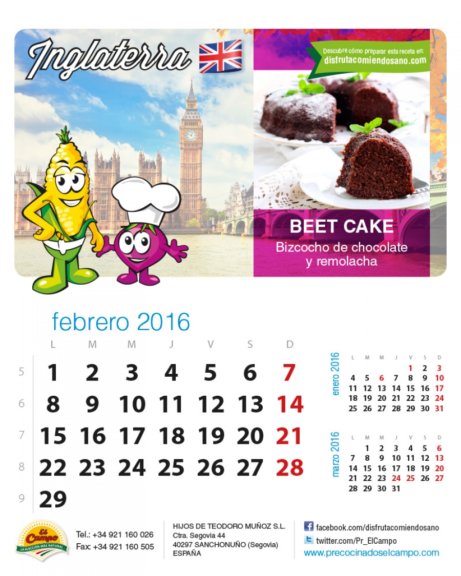 Febrero. Beet Cake. Inglaterra