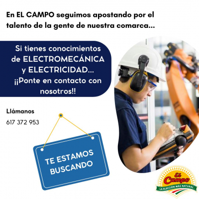 Buscamos personal de electromecánica y electricidad